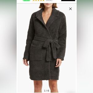 Barefoot‎ Dreams Cozychic Teddy Coat in Carbon Gray XXS/XS NWT